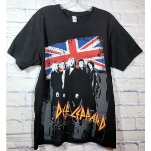 DEF LEPPARD Tour Concert T-Shirt Size M Black Graphic By Ten Rock Heavy Metal